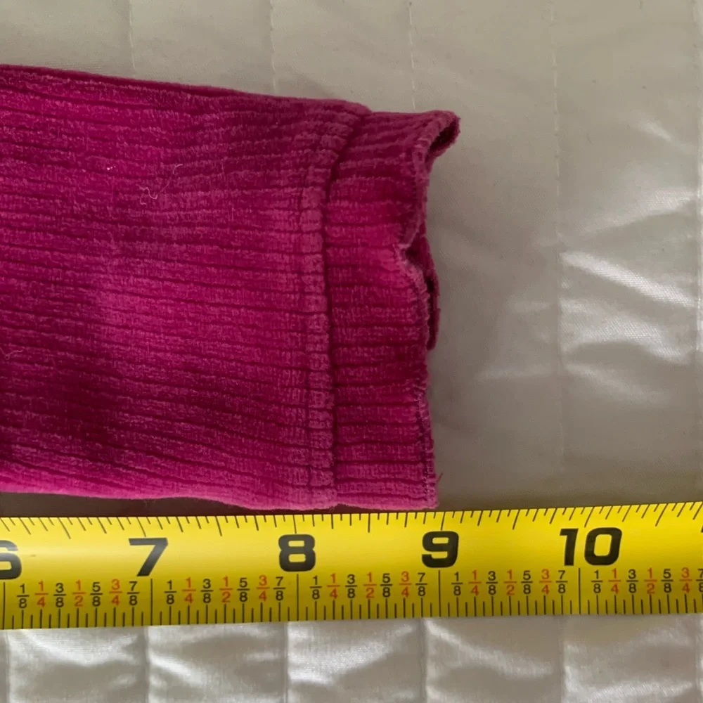 Vintage Children's Place Velour Set Girls 24M Pink Top Pants Ribbed Ruffle Y2K